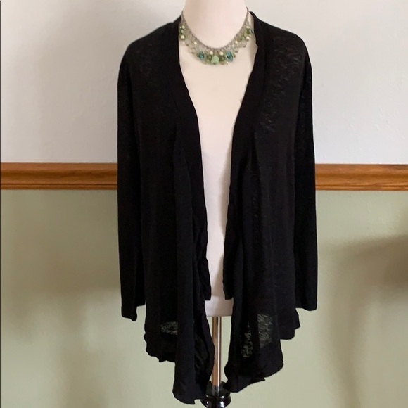 Simply Noelle long jacket cardigan sweater Size S to XL seaglass, black